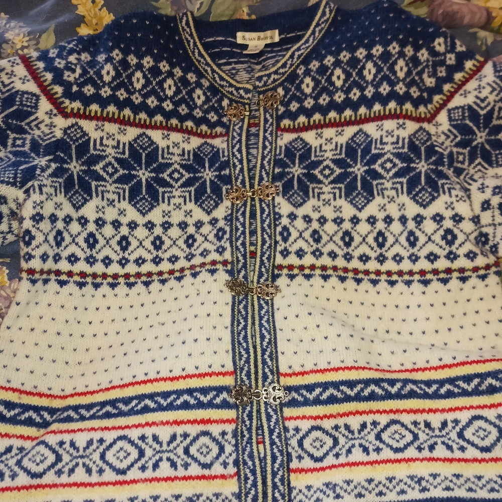 Susan Bristol icelandic wool sweater XL